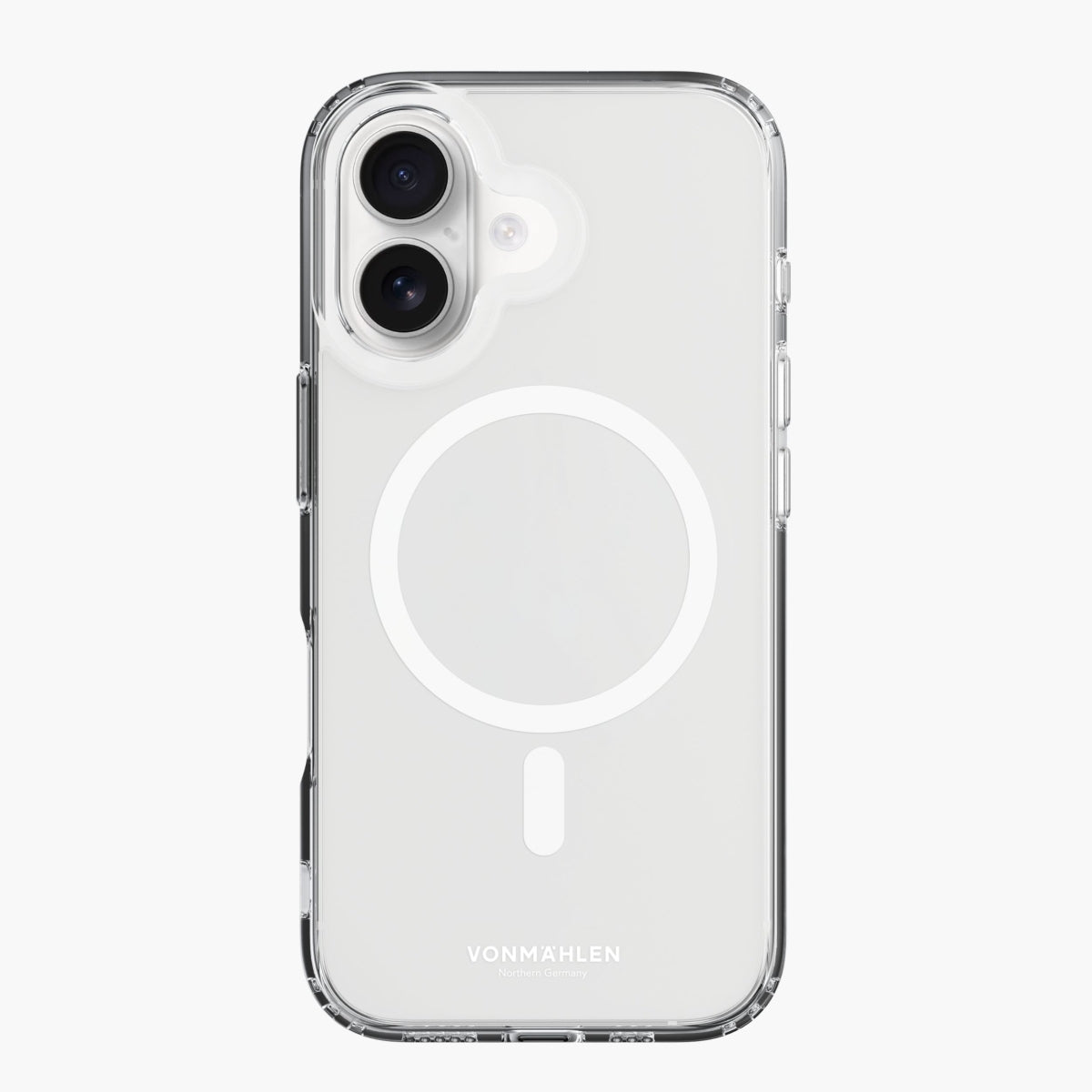 Vonmählen Backcover – für Apple iPhone 16 Plus, MagSafe, Kunststoff, Transparent/Weiss