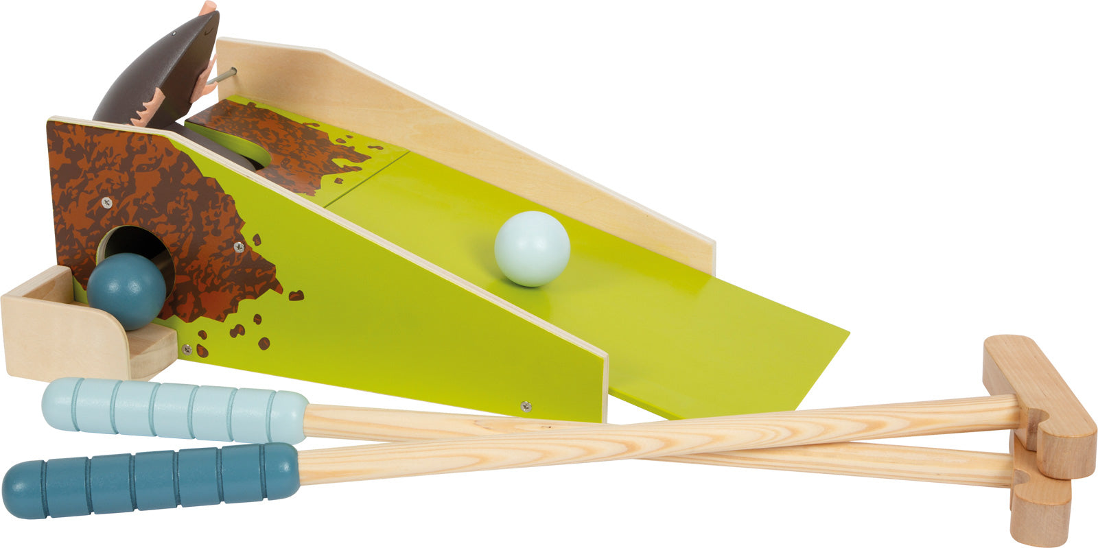 Small foot Minigolf-Set Maulwurf – 1 Stück – ab 3 Jahren – Filz, Metall, Holz – mehrfarbig