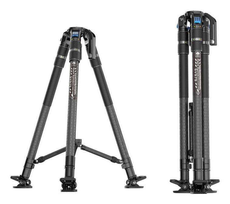 Sirui SVS75 Rapid System Stativ – 168 cm, Traglast 25 kg, Karbonfaser – 4,1 kg – inkl. SVH15 Videokopf