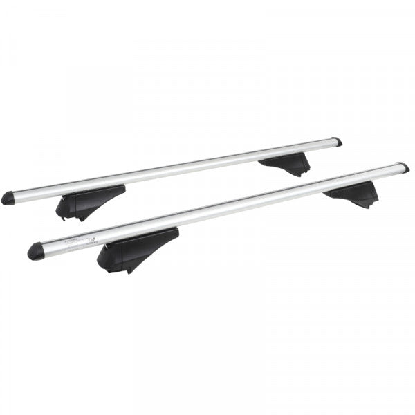 Fischer Relingträger TopLine L – 90 kg, 120 cm – für Relingmontage – Schwarz – Aluminium – 2 Stk.