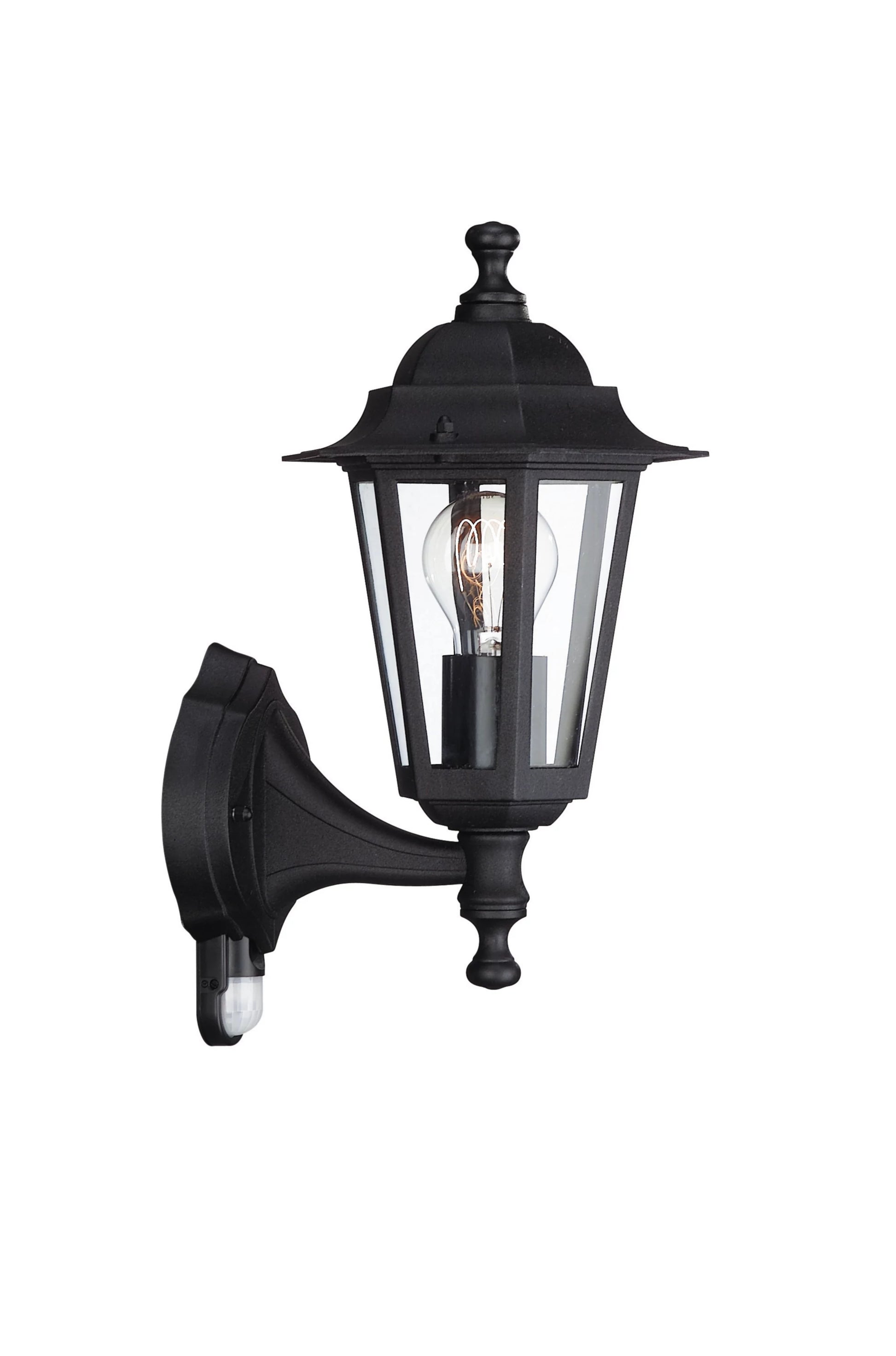 Philips by Signify Philips Aussenwandleuchte Peking – 22×37 cm – 60 W – IP44 – Netzbetrieb – Bewegungsmelder – Schwarz