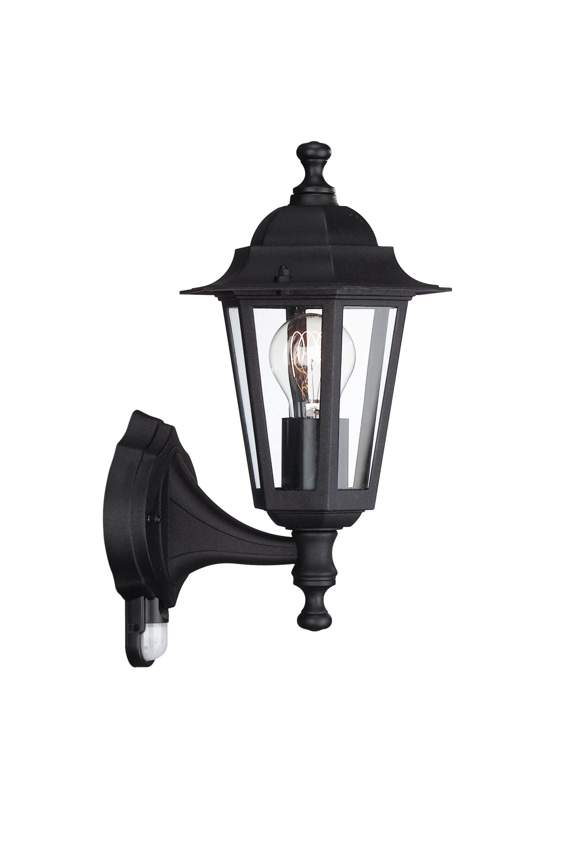 Philips by Signify Philips Aussenwandleuchte Peking – 22×37 cm – 60 W – IP44 – Netzbetrieb – Bewegungsmelder – Schwarz