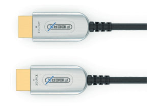 FiberX HDMI Kabel HDMI 2.0 4K 60 Hz – 50 m – Grau/Schwarz