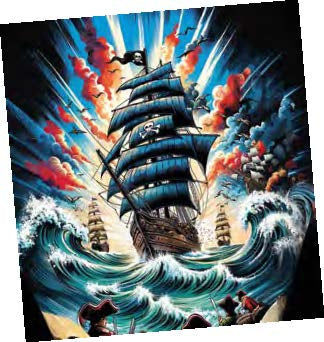 Goldbuch Schultüte ohne Inhalt – Piratensturm – 70 cm, rund, Karton, mehrfarbig, Klebeband