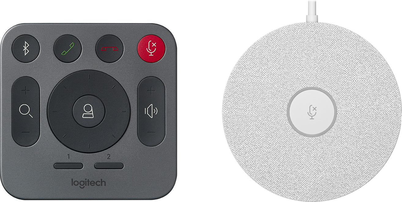 Logitech Rally Plus – Konferenzraum-System – 4K, Micpod, Weiss