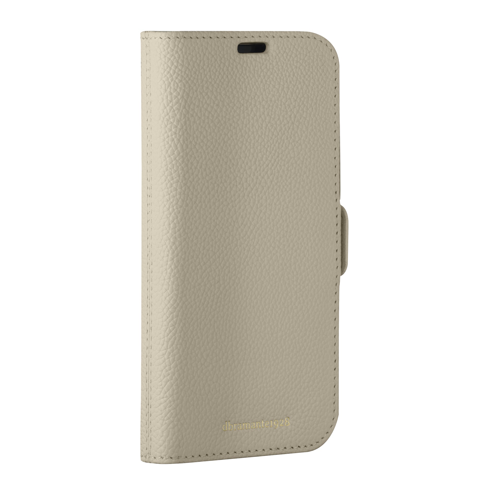 dbramante1928 New York Wallethülle – für Apple iPhone 15 Plus, 3 Kartenfächer, Leder, Beige, Magnetverschluss