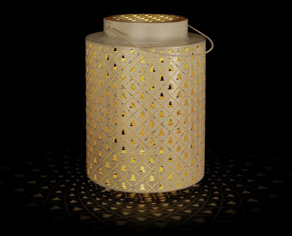 STT Dekorative Aussenleuchte Aura Tree – Ø 21,5 cm – Warmweiss – Akkubetrieb – Timer 6/18 h, USB-C – Gold – Metall