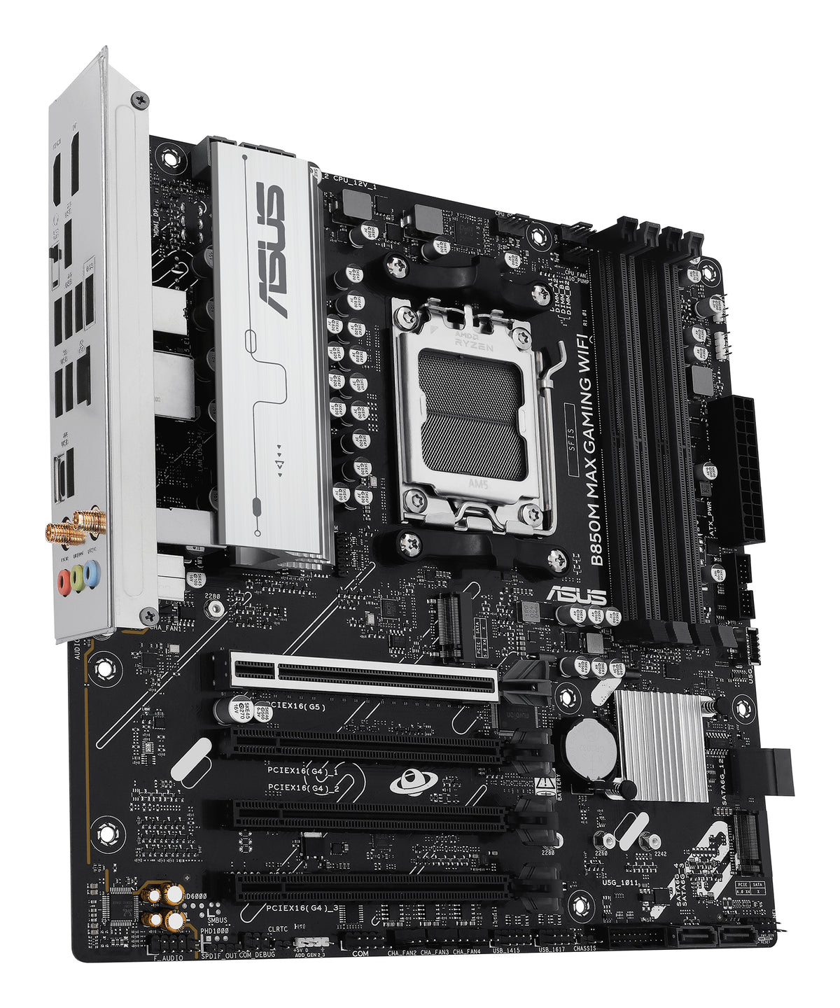 ASUS B850M MAX GAMING WIFI – Mainboard – Sockel AM5, AMD B850, mATX, DDR5