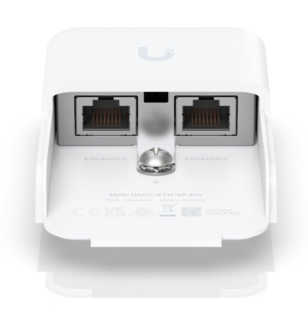 Ubiquiti UACC-ETH-SP-PRO – Überspannungsschutz – 2× RJ-45, 10 Gbit/s, Wandmontage, Weiss