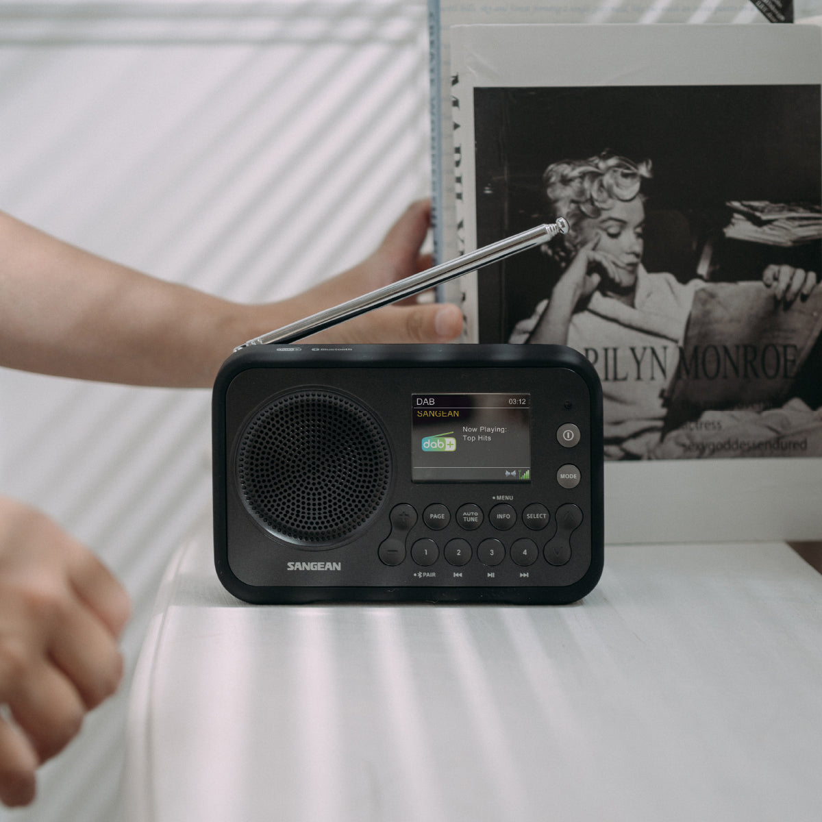 Sangean DPR-76 BT – DAB+/UKW-Tischradio, Bluetooth – Schwarz
