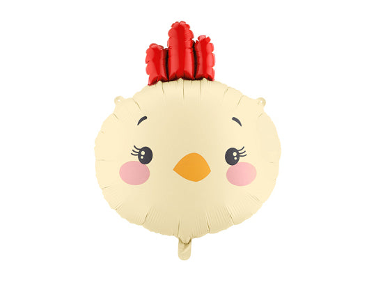 PartyDeco Folienballon Huhn – Gelb – 120 × 62 cm – Folie – 1 Stk