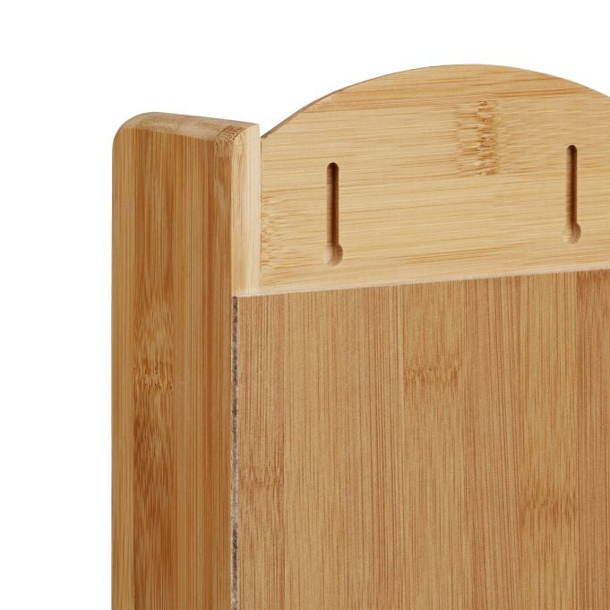 Relaxdays Wandgarderobe – 3 Haken, mit Ablage, Bambus, Braun, 15 × 7,5 × 49,5 cm
