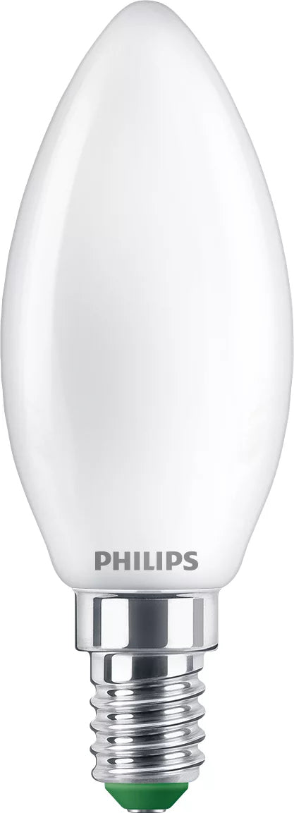 Philips by Signify Philips Leuchtmittel E14 Kerze B35 – 485 lm, 2,3 W, Warmweiss 2700 K – 2 Stk., Glas