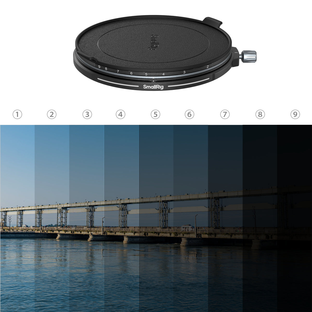 SmallRig 4781 Filterset 82 mm – UV & VND, 2-Filter, Aluminium/Glas, Tasche – Schwarz