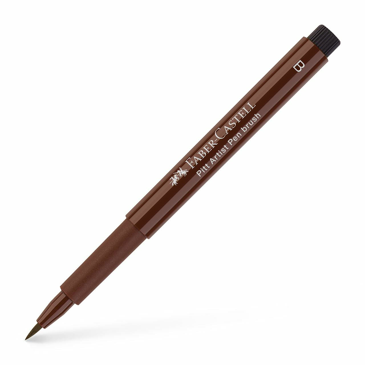 Faber-Castell Pitt Artist Pen Brush – Pinselspitze, 2,5 mm, pigmentierte Tinte, wasserfest, dunkel Sepia