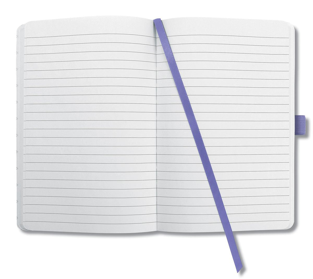 Sigel Notizbuch, A5, liniert, Fadenheftung, 174 Seiten, perforiert, 80 g/m² – dunkellila