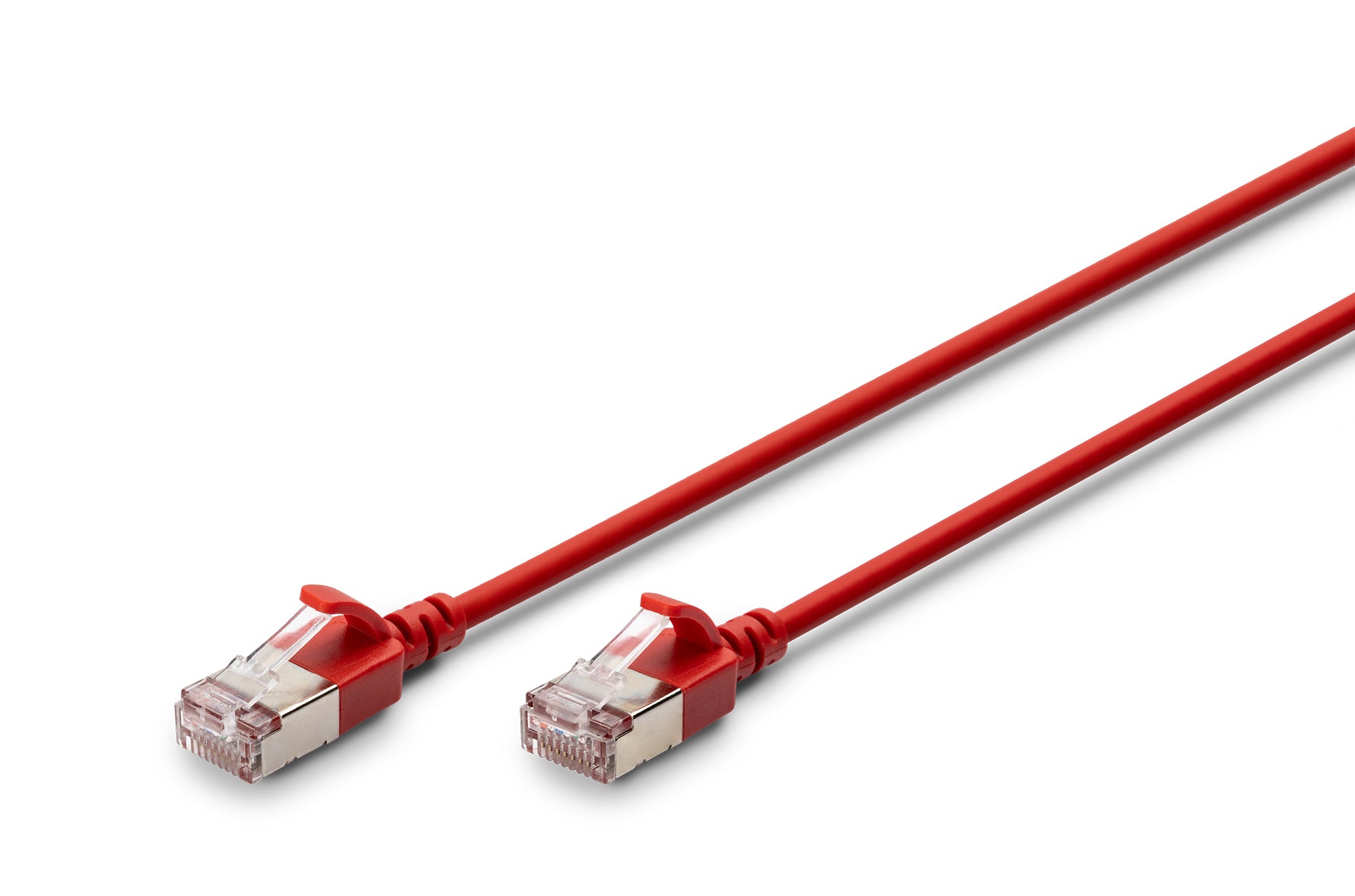 Digitus CAT 6A Patchkabel – 3 m, Rot, geschirmt, flach
