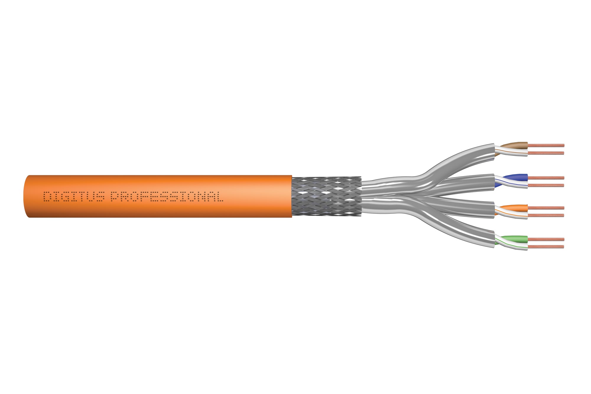 Digitus CAT 7 S-FTP Kabel – 500 m, Orange, Geschirmt