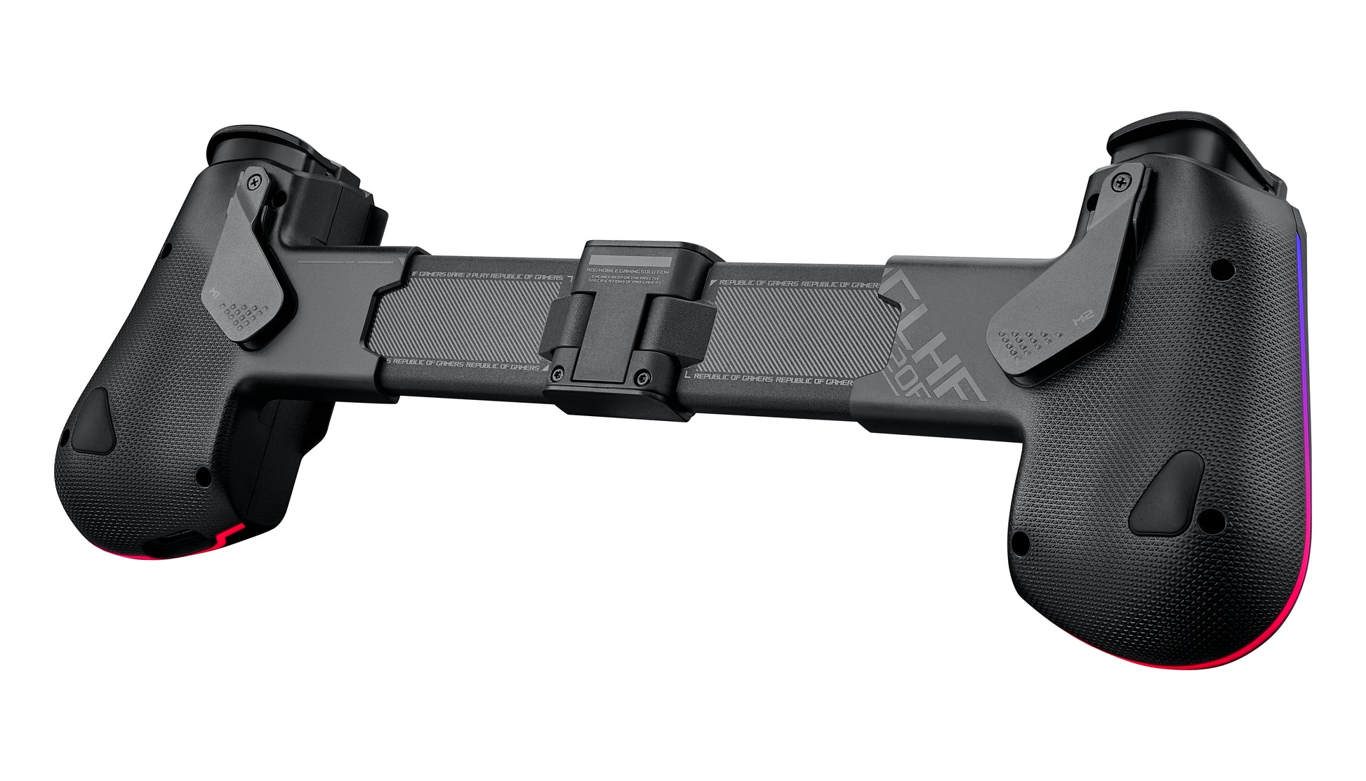ASUS ROG Tessen – Gamepad – USB 3.2 Gen 1 (USB‑C), RGB, Programmierbare Tasten, für Android, Schwarz/Grau