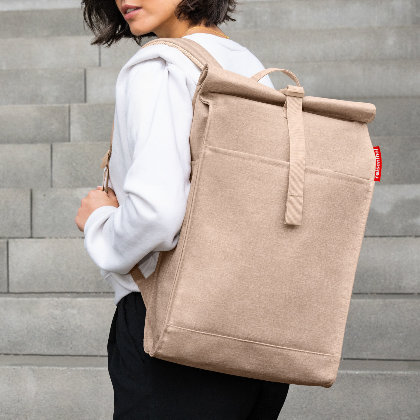 Reisenthel Urban Rolltop – Freizeit-Rucksack – 16 l, rPET, braun