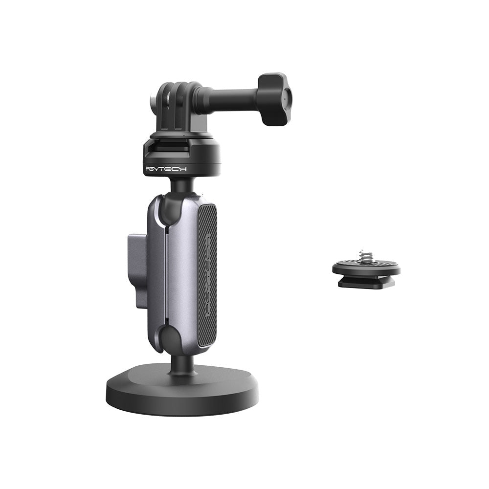 PGYTECH CapLock P-GM-220 Halterung – 360° Drehbar, 169 g, Aluminium – für Actioncams – Silber
