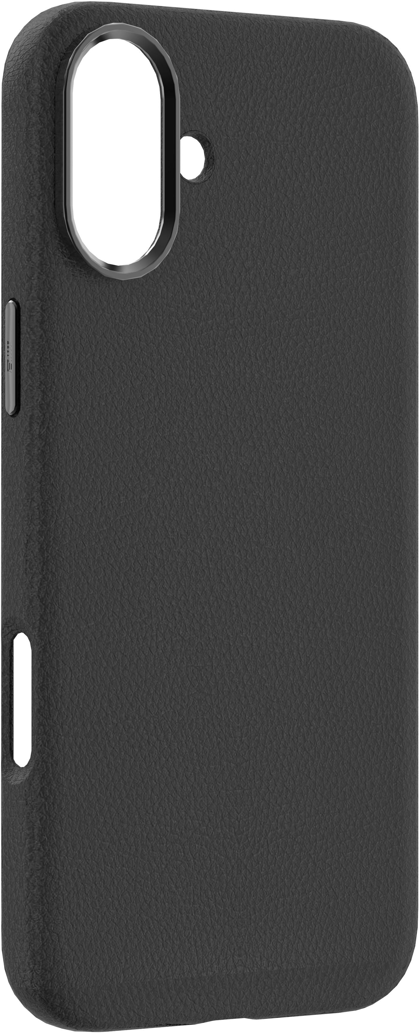 eSTUFF INFINITE VENICE Backcover – für Apple iPhone 16, MagSafe, Leder, Schwarz