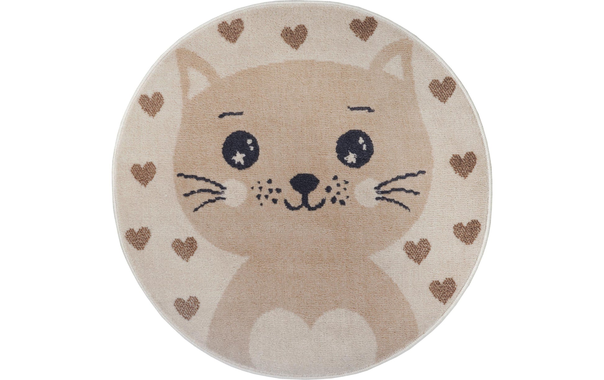Hanse Home Teppich – rund, Ø 140 cm – Polypropylen, beige