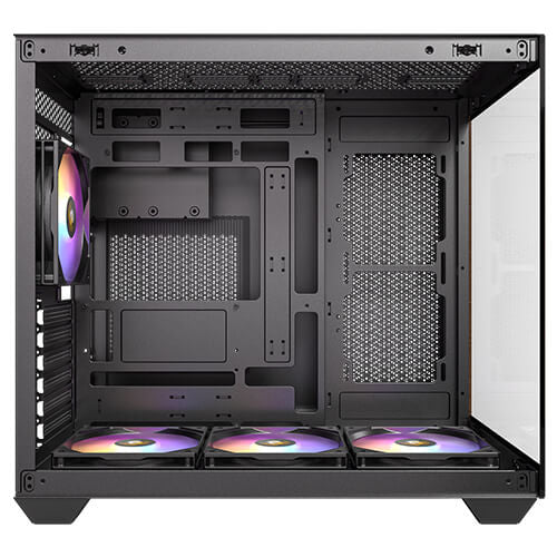 Antec CX800 – PC-Gehäuse – Midi Tower, ATX, Schwarz/Holz, Seitenfenster, 3×120 mm Lüfter, 2×3,5"+2×2,5"