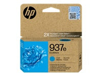 HP 937eXL Cyan Tintenpatrone (Original) – 1650 Seiten – für OfficeJet 9110b/9120 – 4S6W6NE