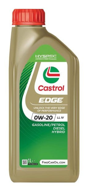 Castrol EDGE Motoröl 0W-20 LL IV – für Benzin-, Diesel- & Hybridmotoren – 1 l