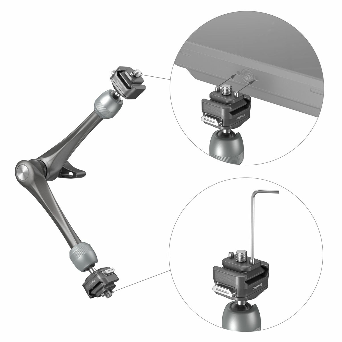 SmallRig HawkLock H21 Rosette Magic Arm 11 Halterung – Grau