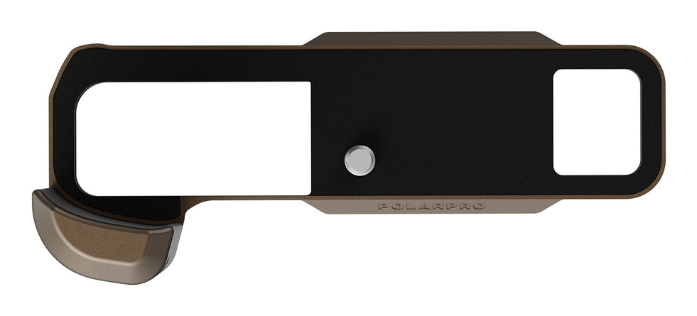 PolarPro BasePlate Grip Basisplatte – Aluminium – für Fuji X100V, X100VI – Bronze