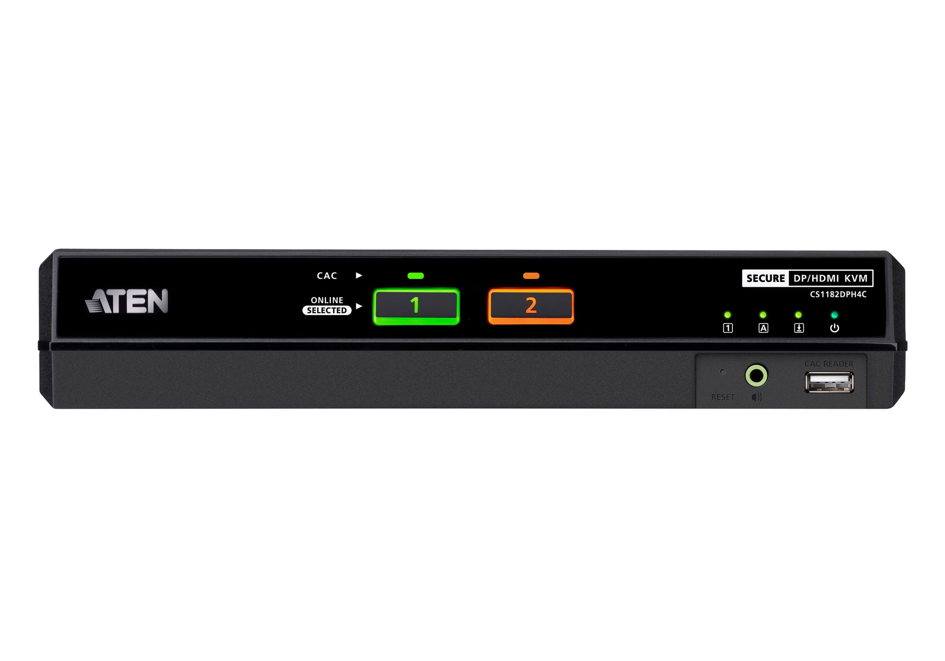 ATEN CS1182DPH4C – KVM-Switch – 2-Port, DP/HDMI – 5120 × 2880 @ 60 Hz, Audio