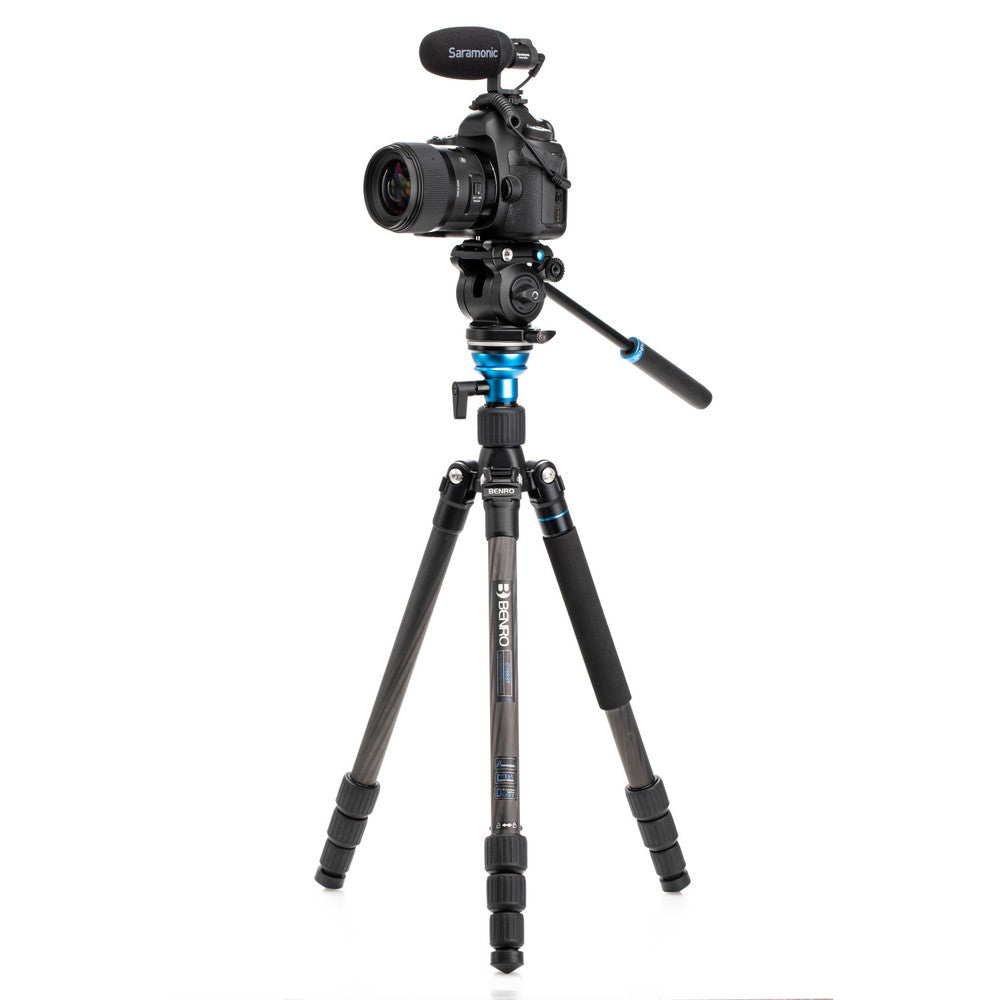Benro C1683TS2PRO Aero Videostativ – 169 cm, 2,5 kg Traglast – Carbon, Schwarz