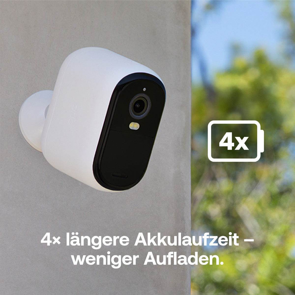 Arlo Essential3 Outdoor XL VMC3382 Netzwerkkamera – 4 MP, Reichweite 5 m, IP65, Weiss