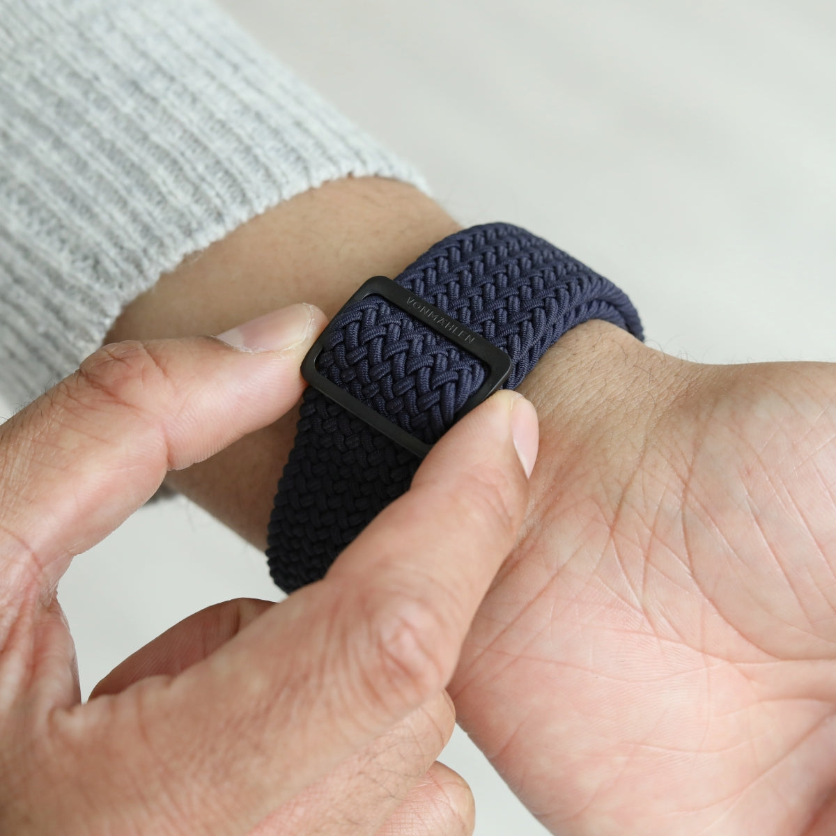 Vonmählen Woven Loop – Armband – für Apple Watch, Navy/Schwarz, One Size, Nylon