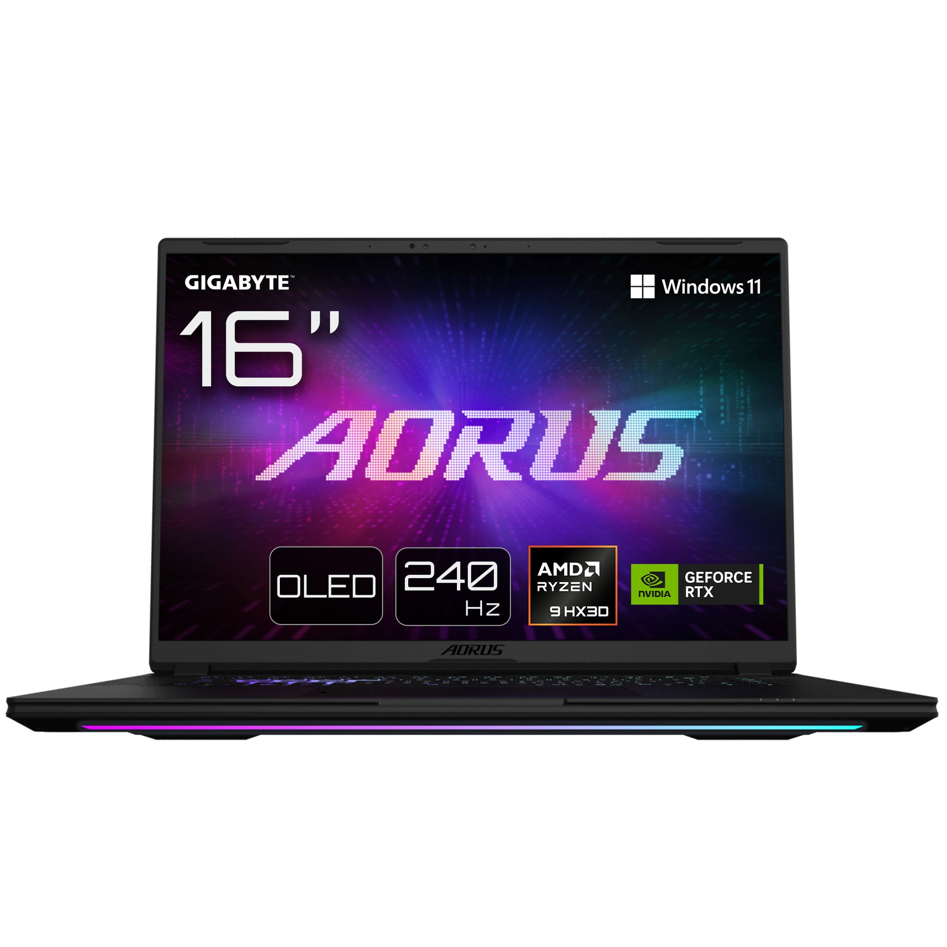 Gigabyte AORUS MASTER 16 – 16" WQXGA OLED, Ryzen 9 9955HX3D, 32 GB, 2 TB SSD, RTX 5080, Win 11 Pro