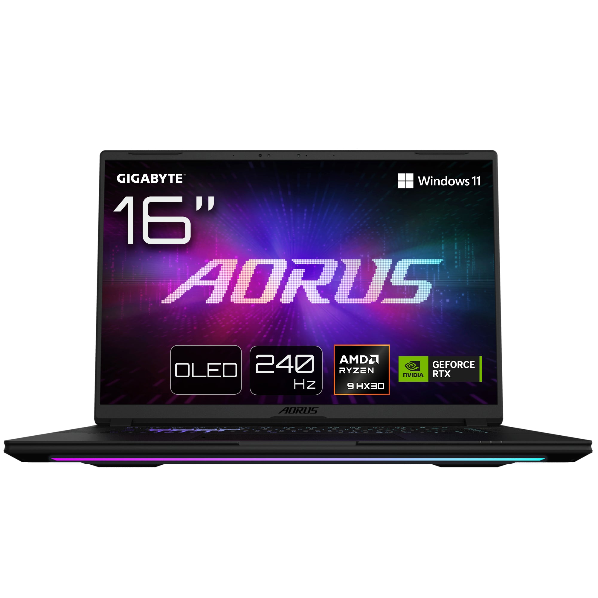 Gigabyte AORUS MASTER 16 – 16" WQXGA OLED, Ryzen 9 9955HX3D, 32 GB, 2 TB SSD, RTX 5080, Win 11 Pro