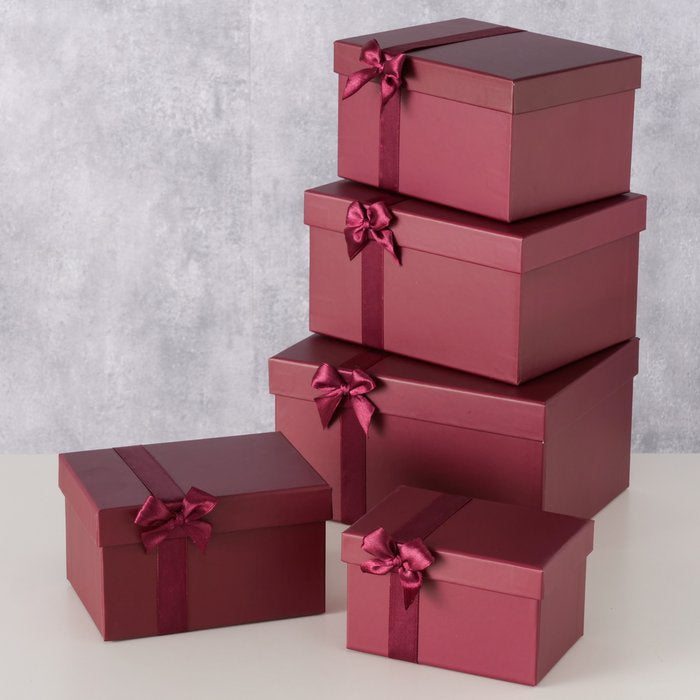 Boltze Geschenkbox – Rot – Wellkarton – 5 Stk.