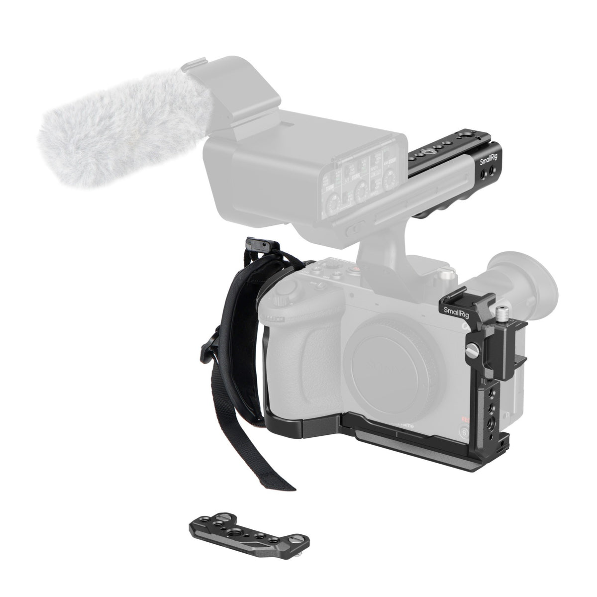 SmallRig 5587 Käfig – Aluminium, Edelstahl, 159,9 × 100,4 × 65,8 mm – für Sony FX2 – Schwarz