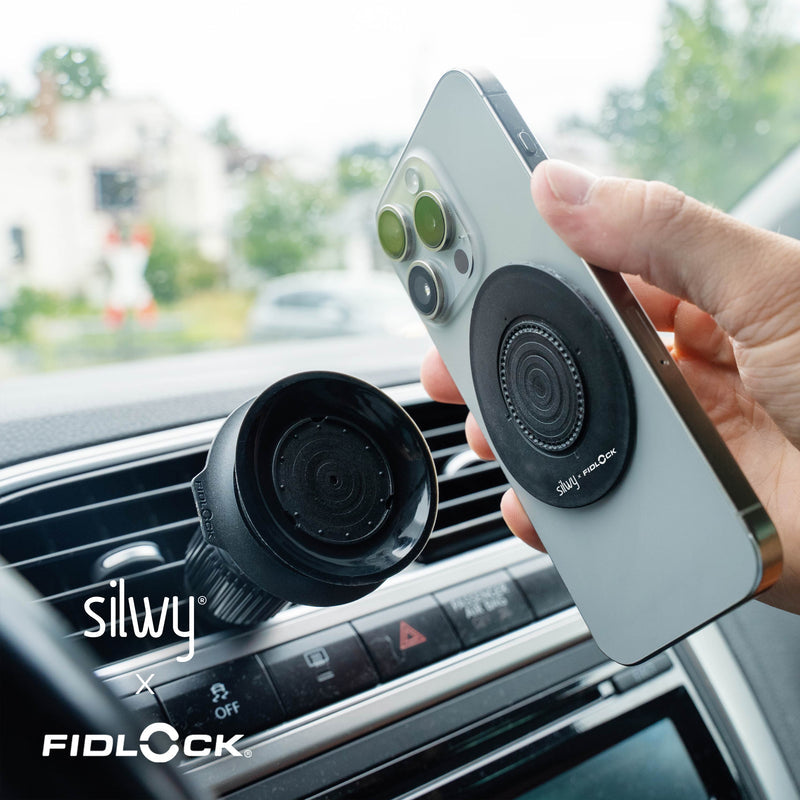 Silwy MAGNET – Auto-Halterung – Lüftungsschlitz, magnetisch, 360° drehbar – für Smartphones – Schwarz