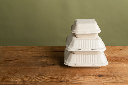 BioPak Take-away-Box, Bagasse (Zuckerrohr) – 1'200 ml, 230 × 230 × 40 mm, braun