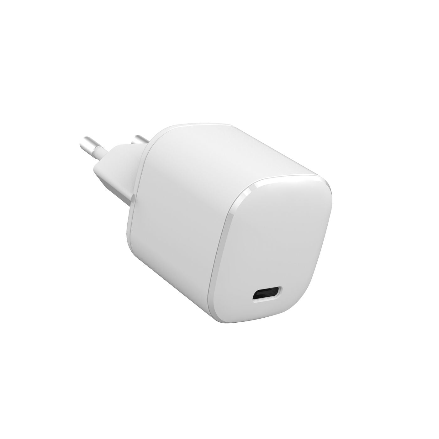 eSTUFF INFINITE (GRS) USB-Ladegerät 20 W – USB-C×1 – PD 3.0, QC 3.0, EU-Stecker (Typ C) – Weiss