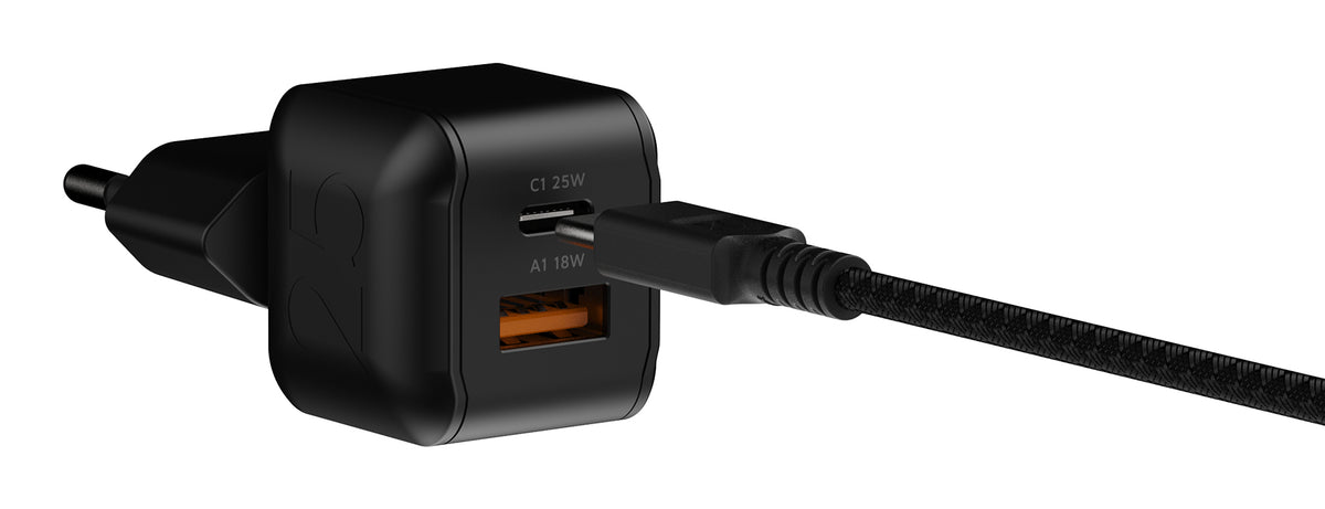 Xtorm XECNG251 NextGen USB-Ladegerät 25 W – USB-C×1, USB-A×1 – PD, QC 3.0, GaN