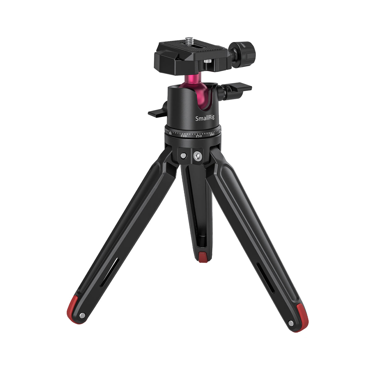 SmallRig BUT2664 Mini-Stativ – bis 23 cm, Traglast 2 kg, Kugelkopf, 3/8" – Schwarz