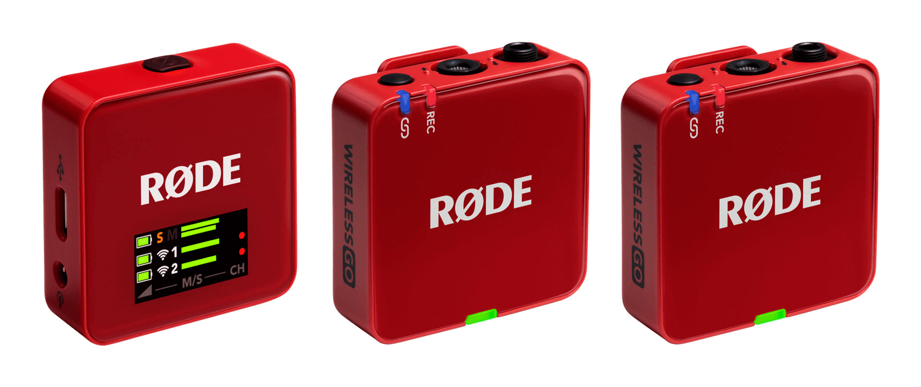 RØDE Wireless GO III – Lavaliermikrofon – 3,5 mm Klinke, Kabellos, Omnidirektional, 260 m, 7 h, Rot