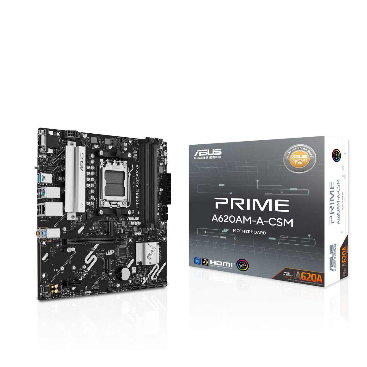 ASUS PRIME A620AM-A-CSM – Mainboard – Sockel AM5, AMD A620A, mATX, DDR5