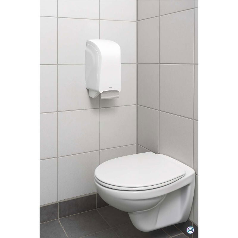 Maulcare – Toilettenpapierspender – ABS, Weiss, für 2 Rollen, abschliessbar, 16,2 × 16 × 27,5 cm