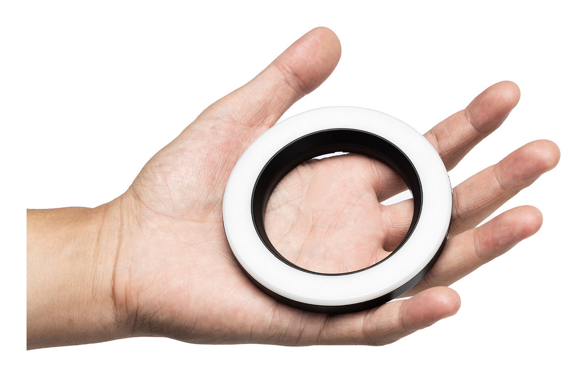 SmallRig Vibe P30 Ring LED Video Licht – 5600 K, Akku 440 mAh – Ø 92 mm – Weiss