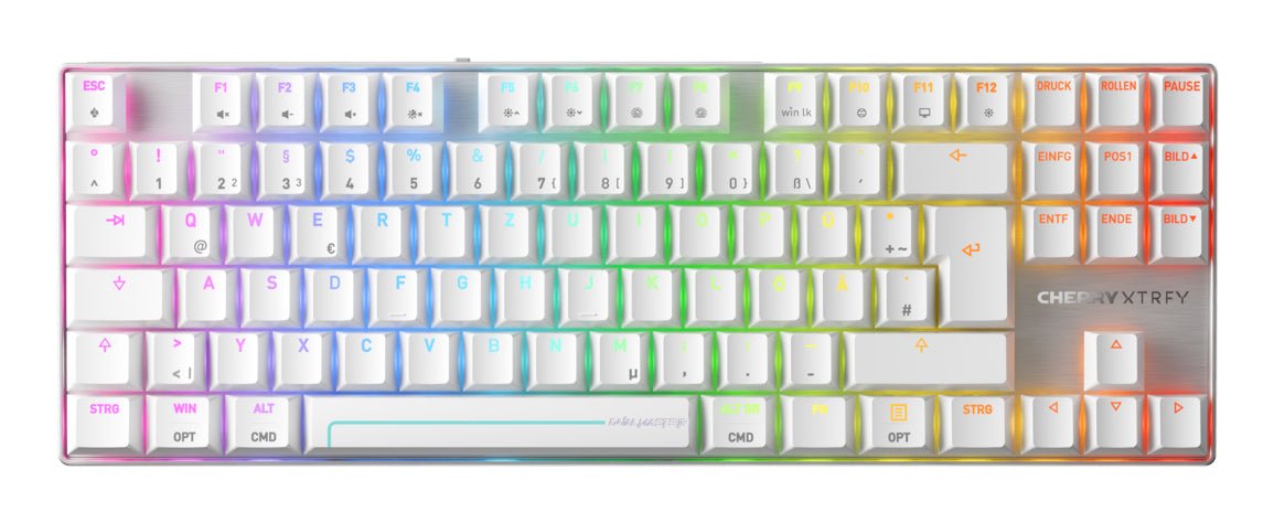 CHERRY Tastatur, kabelgebunden & kabellos (Bluetooth/2,4 GHz), DE-Layout (DE) – für Windows & iOS